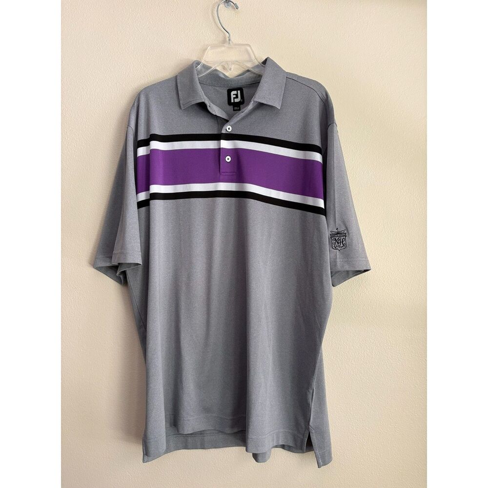 FootJoy Grey with Purple Golf Polo